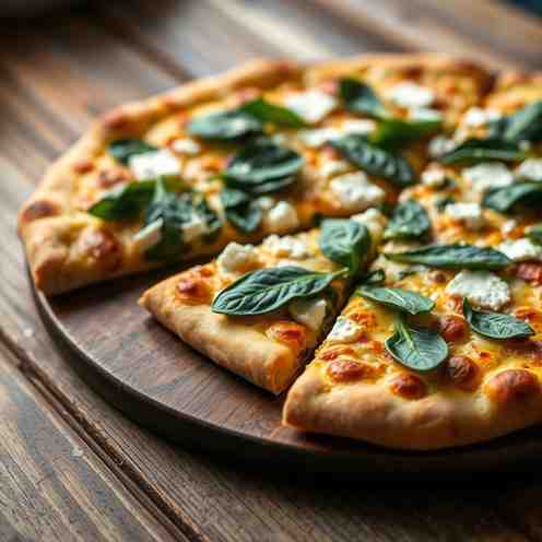 Easy Spinach Feta Pizza - Healthy Mediterranean Recipe